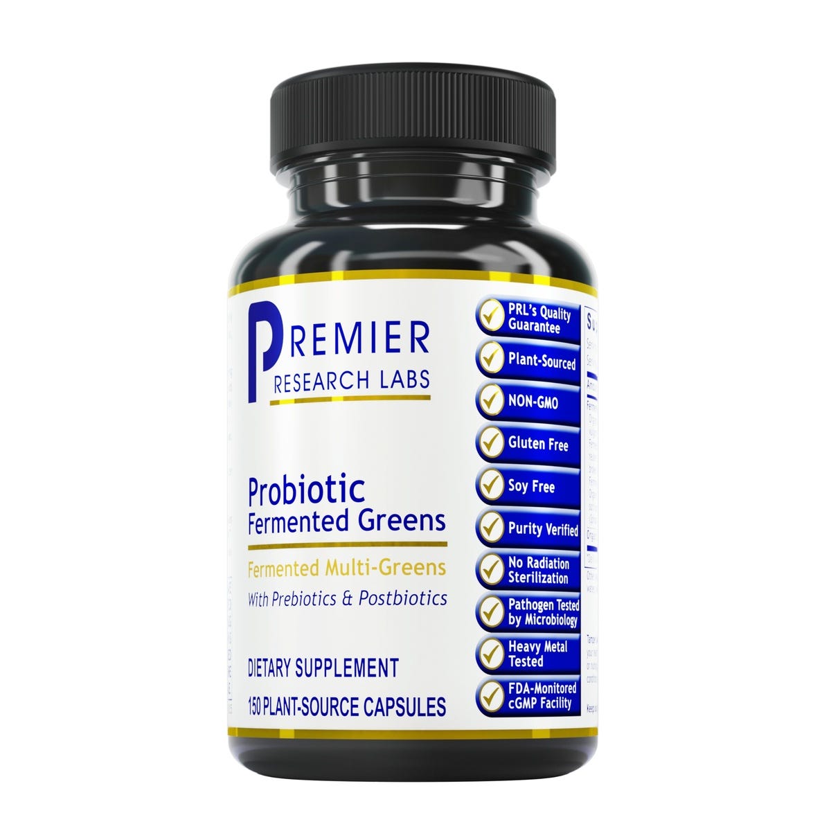 Probiotic Fermented Greens Capsules, Premier