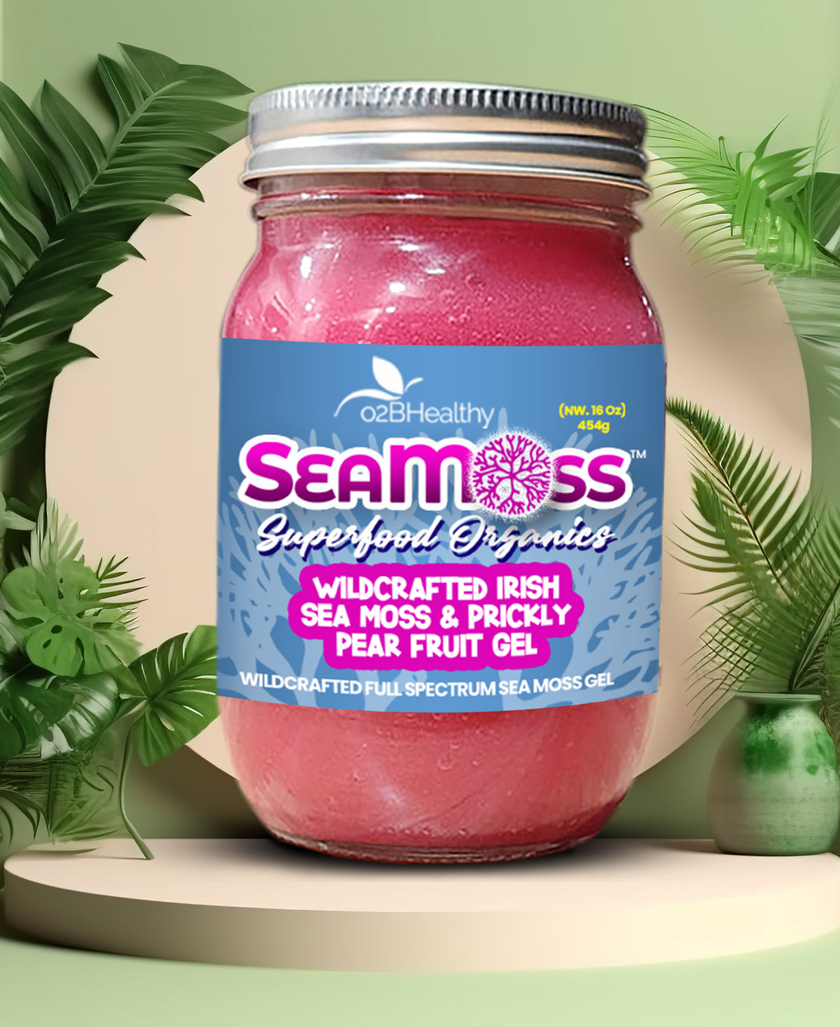 Super Wildcrafted Sea Moss and Prickly Pear Fruit Gel