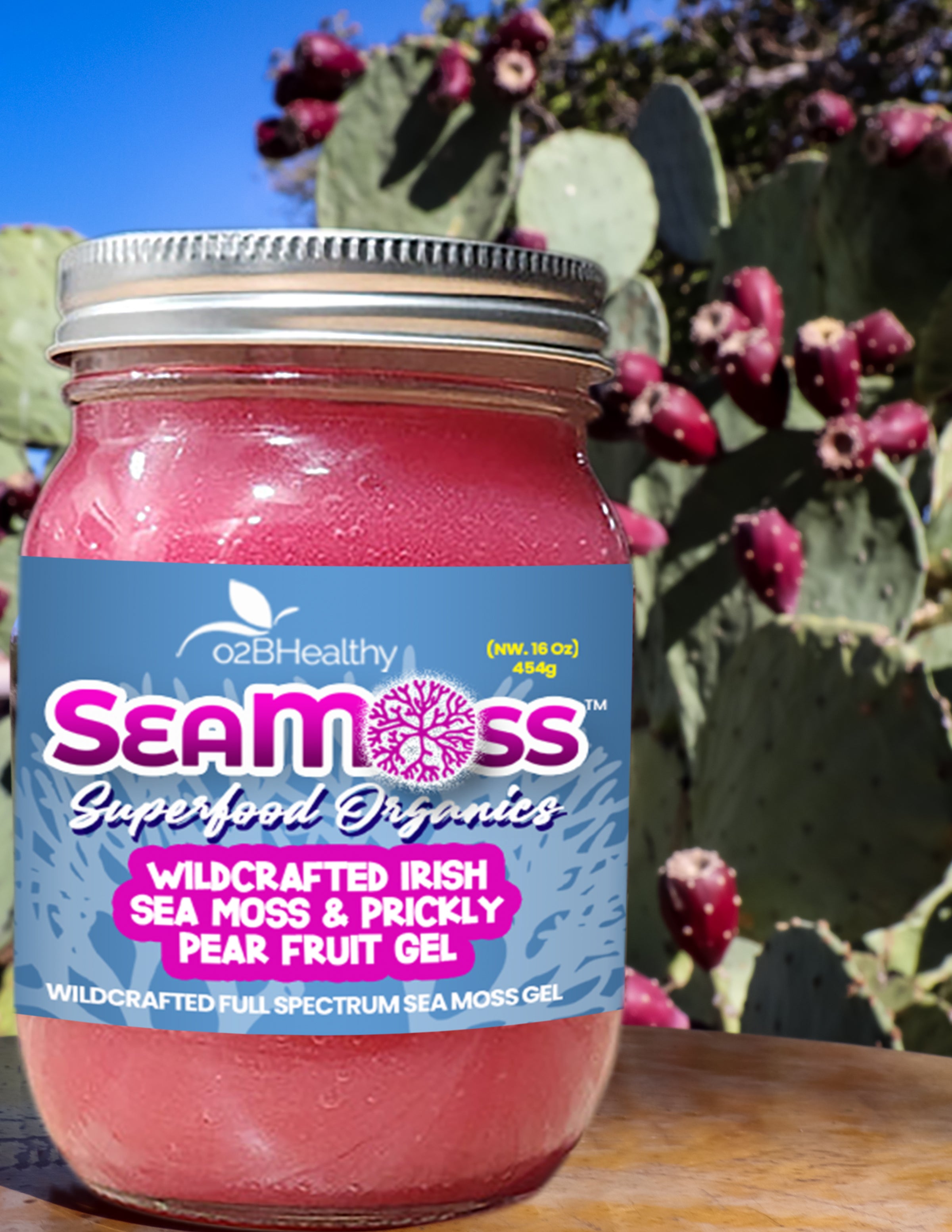 Super Wildcrafted Sea Moss and Prickly Pear Fruit Gel