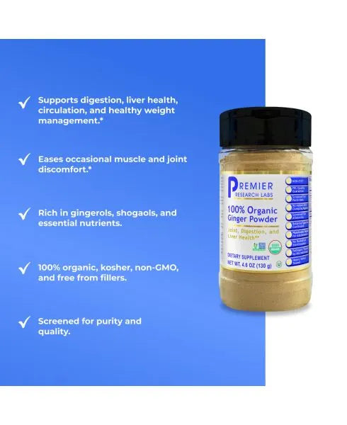 100% Organic Ginger Powder, Premier